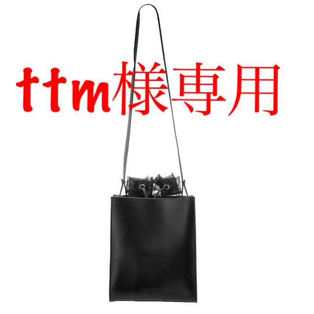 【ELENDEEK】スクエア２ウェイショルダーバッグ／ブラック レディースのバッグ(ショルダーバッグ)の商品写真