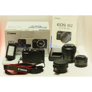 キヤノン(Canon)のキヤノCanon ミラーレス一眼カメラ EOS M2 ダブルレンズキット(ミラーレス一眼)