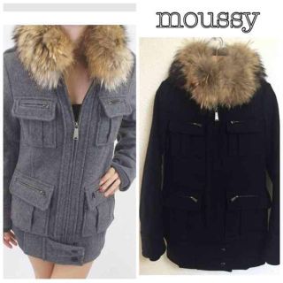 マウジー(moussy)の【moussy】ウールコートファー付き(その他)