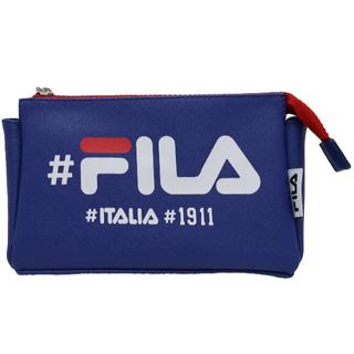 フィラ(FILA)のFILA フィラ ポーチ 化粧ポーチ ハッシュタグ 三角型 合皮★ネイビー新品(ポーチ)