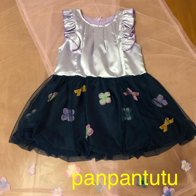 mezzo piano(メゾピアノ)のパンパンチュチュ❤️ドレスワンピース100 キッズ/ベビー/マタニティのキッズ服女の子用(90cm~)(ワンピース)の商品写真