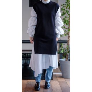 ENFOLD - 新品タグ付 ENFOLD 今季コレクションワンピース 黒×白36の