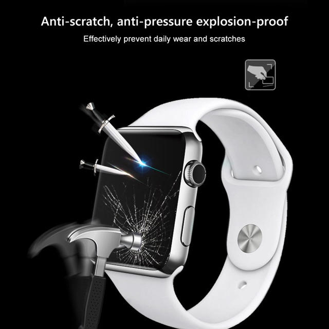 Apple Watch(アップルウォッチ)のAppleWatchSeries4/5 44mm 全面保護強化ガラスフィルム  スマホ/家電/カメラのスマホアクセサリー(保護フィルム)の商品写真