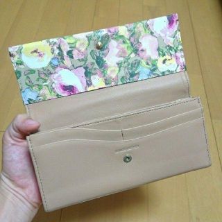 ポールスミス(Paul Smith)のポールスミス 花柄デザイン 長財布 ピンク ベージュ(財布)