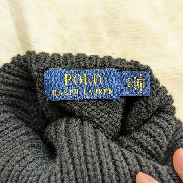 POLO RALPH LAUREN(ポロラルフローレン)の22【超美品】ポロバイラルフローレンウィンタースタジアムウールタートルネックS黒 メンズのトップス(ニット/セーター)の商品写真