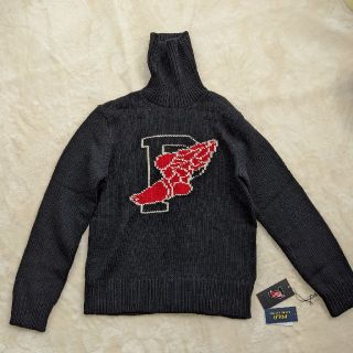 ポロラルフローレン(POLO RALPH LAUREN)の22【超美品】ポロバイラルフローレンウィンタースタジアムウールタートルネックS黒(ニット/セーター)