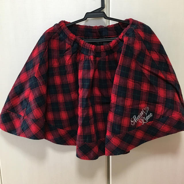 mezzo piano(メゾピアノ)のmezzo piano スカート150 赤 チェック キッズ/ベビー/マタニティのキッズ服女の子用(90cm~)(スカート)の商品写真