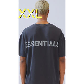 フィアオブゴッド(FEAR OF GOD)のFOG Essentialsエッセンシャルズ Tシャツブラック×シルバー　XXL(Tシャツ/カットソー(半袖/袖なし))