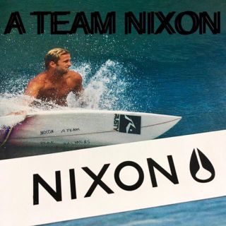 ニクソン(NIXON)のNIXONニクソンUS限定ボックスロゴバナーステッカーwhite(腕時計(アナログ))