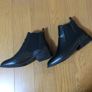 サイドゴアショートブーツ黒(ブーツ)