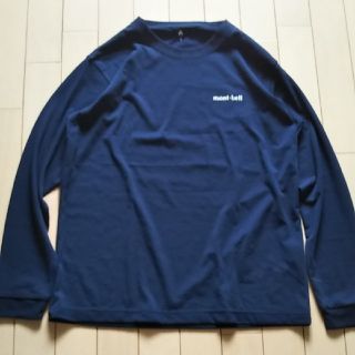 モンベル(mont bell)の美品！モンベルmont-bell★ウィックロン　ロングスリーブTシャツSネイビー(Tシャツ/カットソー(七分/長袖))