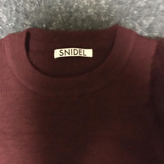 SNIDEL(スナイデル)のスナイデル　ニット　トップス　袖シースルー レディースのトップス(ニット/セーター)の商品写真
