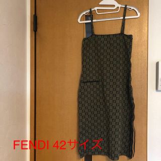 タグ付き　新品　未使用　FENDI フェンディー　デニム　キャミソールワンピース