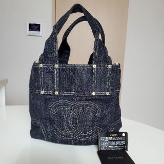 シャネル(CHANEL)のひめ様専用　激レア シャネル スパークリングデニム トートバッグ　本物、美品(ショルダーバッグ)