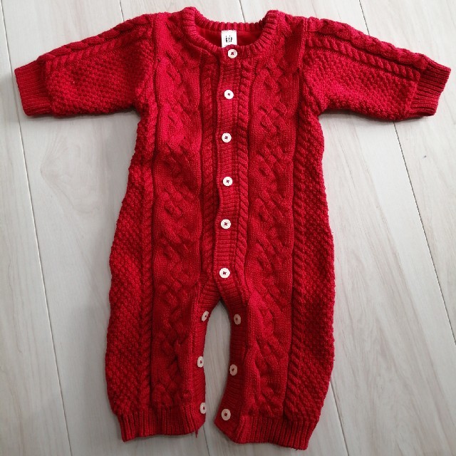 babyGAP(ベビーギャップ)のbabyGAPニットカバーオール キッズ/ベビー/マタニティのベビー服(~85cm)(カバーオール)の商品写真