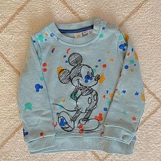 ディズニー(Disney)のringomama様専用 新品未使用 ミッキー手書き風トレーナー ブルー 95(その他)