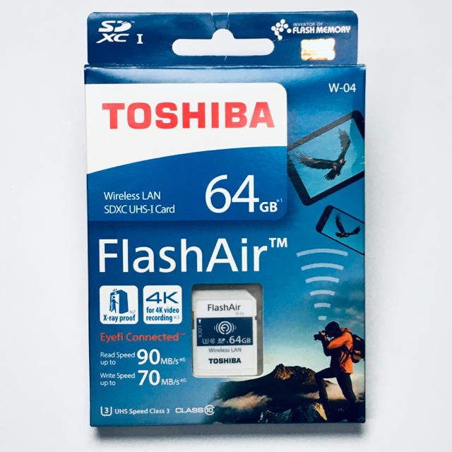 東芝(トウシバ)のFlashAir 64GB  TOSHIBA スマホ/家電/カメラのカメラ(その他)の商品写真