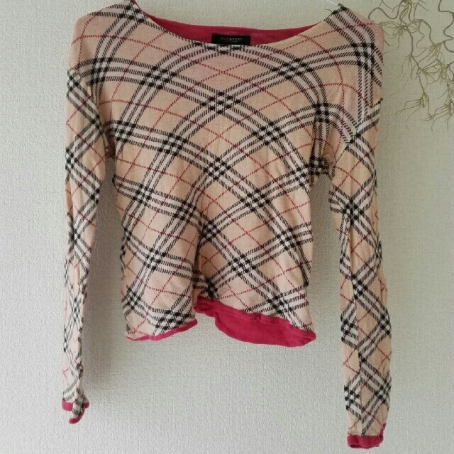 BURBERRY(バーバリー)のBURBERRY S ロンT ピンク レディースのトップス(Tシャツ(長袖/七分))の商品写真