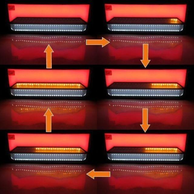 薄型 LED 流れる ウィンカー ファイバー テール 12ｖ 24V 兼用 2