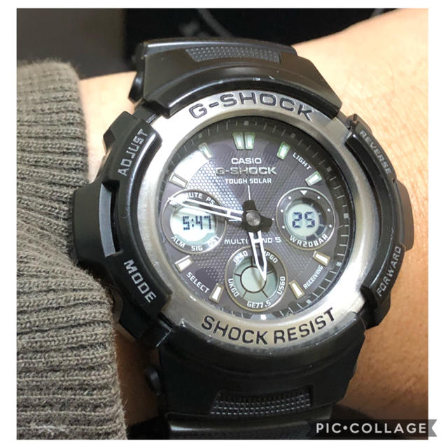 CASIO G-SHOCK タフソーラー電波 腕時計 コンポジットメタルバンド♪