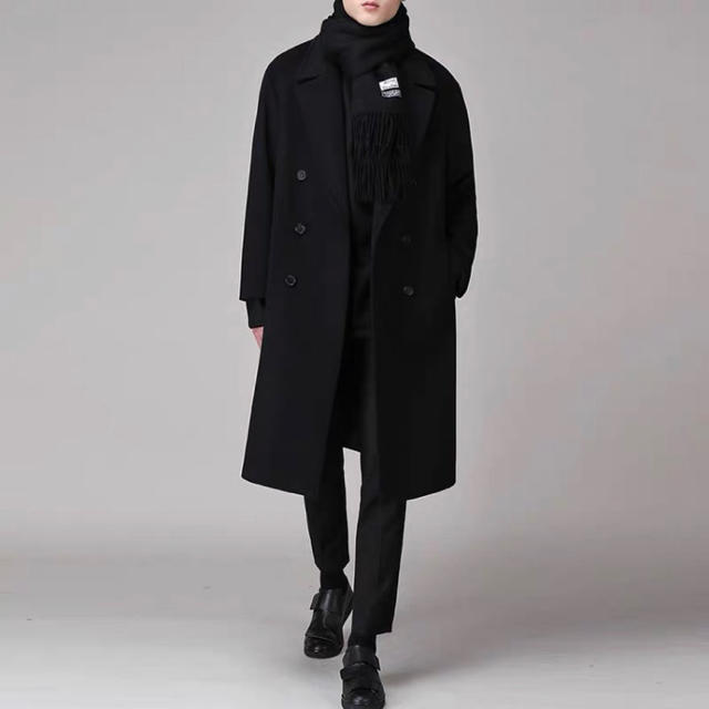 ロングコート 韓国ファッション メンズ ブラックの通販 By Yuchnn ラクマ