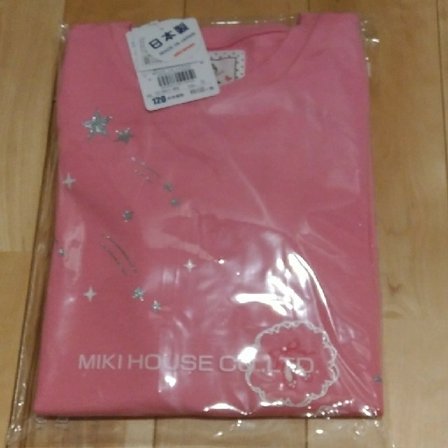 mikihouse(ミキハウス)の新品未使用ミキハウスリーナちゃんチュニック１２０ キッズ/ベビー/マタニティのキッズ服女の子用(90cm~)(Tシャツ/カットソー)の商品写真