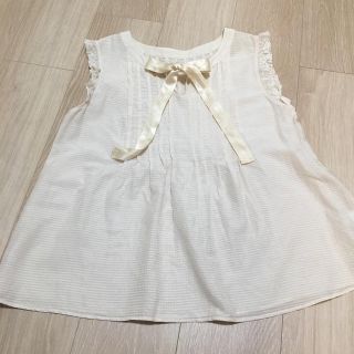 ジルスチュアート(JILLSTUART)のジルスチュアート♡コットン シルク♡ボウタイ♡レース♡ブラウス(シャツ/ブラウス(半袖/袖なし))