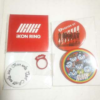 アイコン(iKON)の♥️iKON  缶バッジ リング♥BOBBY バビちゃん(アイドルグッズ)