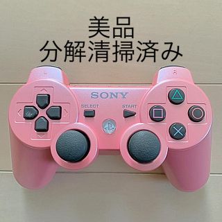 プレイステーション3(PlayStation3)の美品 SONY PS3 純正 コントローラー DUALSHOCK3 ピンク(家庭用ゲーム機本体)