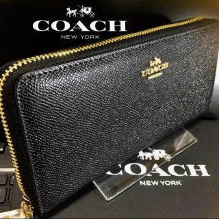 コーチ(COACH)のプレゼントにも❤️新品コーチ正規品クロスグレインレザーラウンドファスナー長財布(長財布)