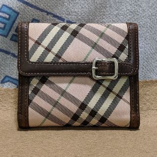 バーバリーブルーレーベル(BURBERRY BLUE LABEL)のピンクノバBurberryBlueLabel折財布Unisex❗(折り財布)