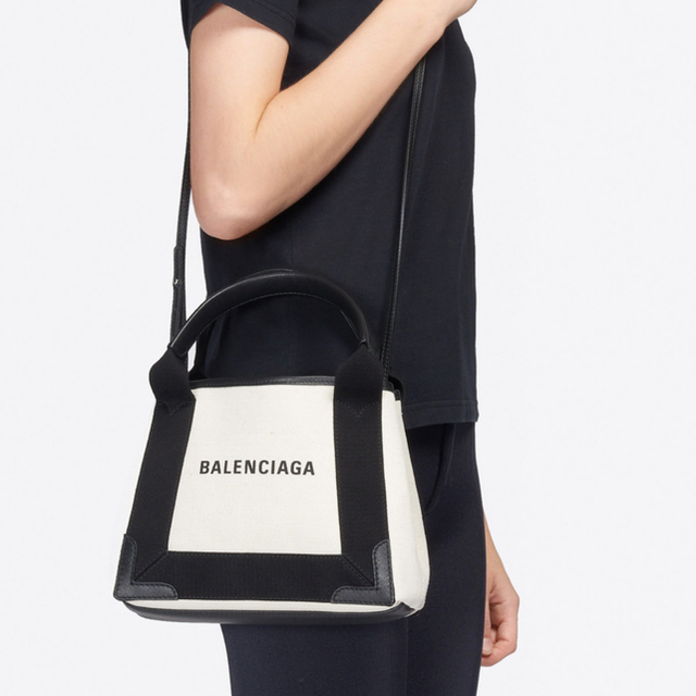 大割引 Balenciaga - RR☆バレンシアガ ネイビーカバxs トートバッグ