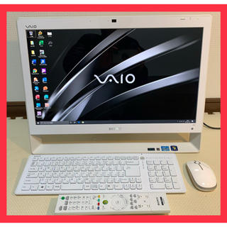 ソニー(SONY)のVAIO 高性能PC i7 8GB Win10 W録画 新品SSD Office(デスクトップ型PC)