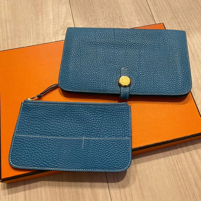 Hermes(エルメス)のお値下げ！エルメス　ドゴン　ブルー　美品　GM メンズのファッション小物(長財布)の商品写真