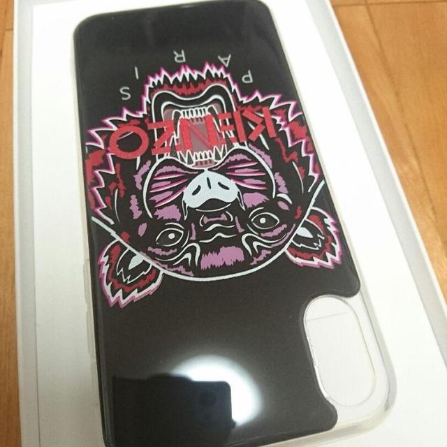 KENZO(ケンゾー)の★新品 【KENZO】iPhoneXS/XケースBK pinkタイガー スマホ/家電/カメラのスマホアクセサリー(iPhoneケース)の商品写真