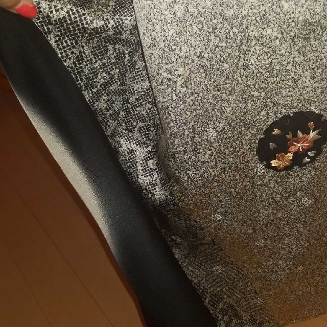 正絹　たたき染め　着物 レディースの水着/浴衣(着物)の商品写真