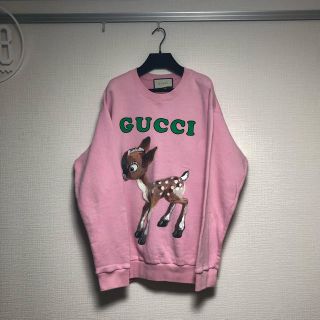 グッチ(Gucci)のGUCCI fawn バンビスウェット☆トレーナー★ディズニー☆フラワーペイント(スウェット)