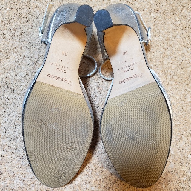 美品★RepettoパンプスTストラップシルバー結婚式入学式卒業式レペット
