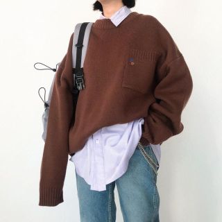 メゾンキツネ(MAISON KITSUNE')のadererror logo pocket knitwear アーダーエラー(ニット/セーター)