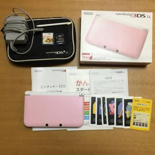 ニンテンドー3DS(ニンテンドー3DS)の 3DS  LL 本体ピンク/ホワイト　充電器、箱付き(携帯用ゲーム機本体)