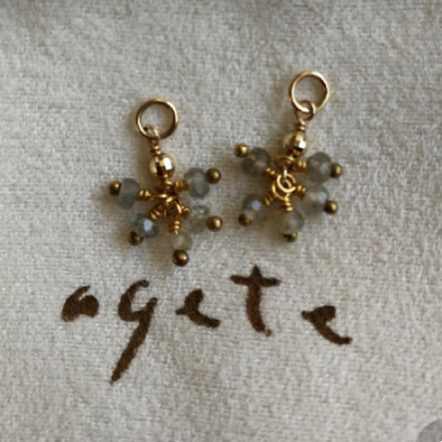 agate アガット ピアスチャーム ラブラドライト www.belairbroadbeach