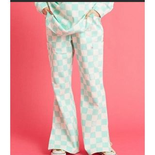 LittleSunnyBite CHECKER PANTS グリーン