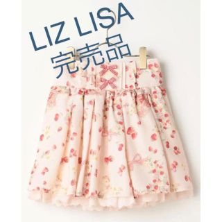 リズリサ(LIZ LISA)の新品　リズリサ タグ付き　完売品ラビットリボン柄スカパン　ホワイト(ミニスカート)