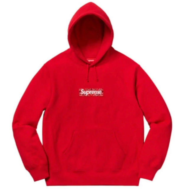 Supreme box logo Hooded red Lサイズ　bandana