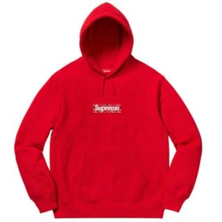 シュプリーム(Supreme)のSupreme box logo Hooded red Lサイズ　bandana(パーカー)