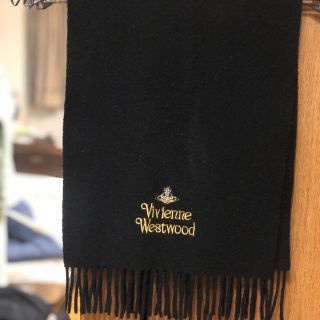 ヴィヴィアンウエストウッド(Vivienne Westwood)のviviennewestwood マフラー 黒 ウール(マフラー/ショール)