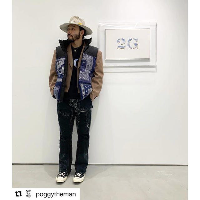 値引セール 【中古】ミヤギヒデタカ MIYAGIHIDETAKA BANDANA DOWN VEST