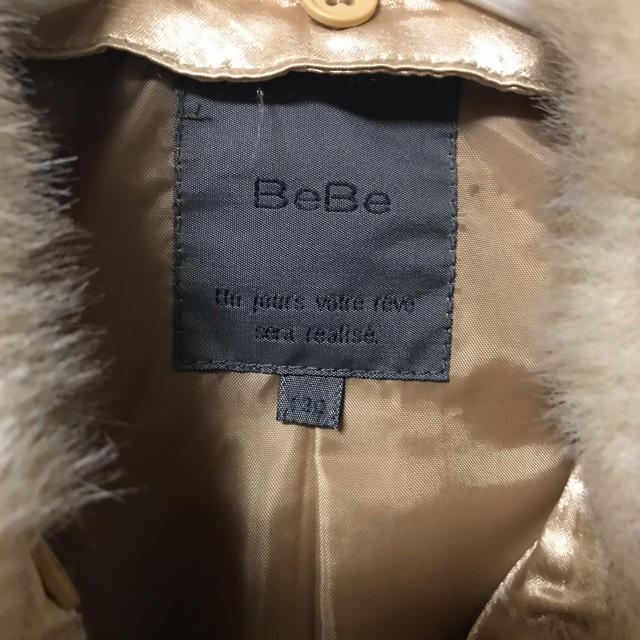 BeBe(ベベ)の最終値下げ ( Bebe ) ファー付ロングコート キッズ/ベビー/マタニティのキッズ服女の子用(90cm~)(コート)の商品写真