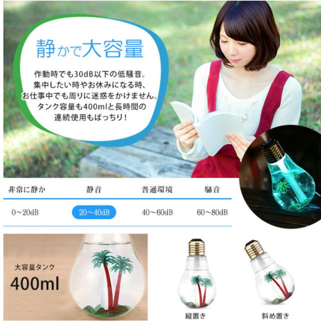 【未使用・新品】電球型加湿器 スマホ/家電/カメラの生活家電(加湿器/除湿機)の商品写真