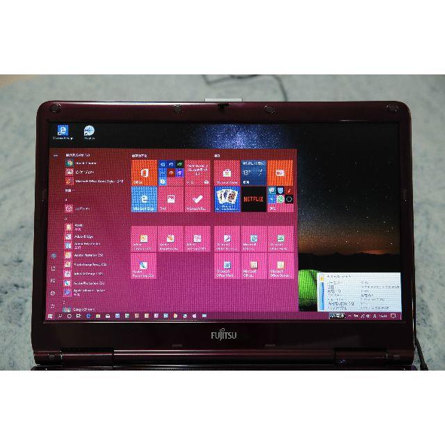富士通 - FMVノートパソコン オフィス アドビCS2 win10　15.6インチ